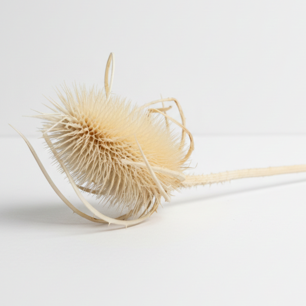 Sušený bodlák Bianco – bílý přírodní květ pro aranžmá a dekorace